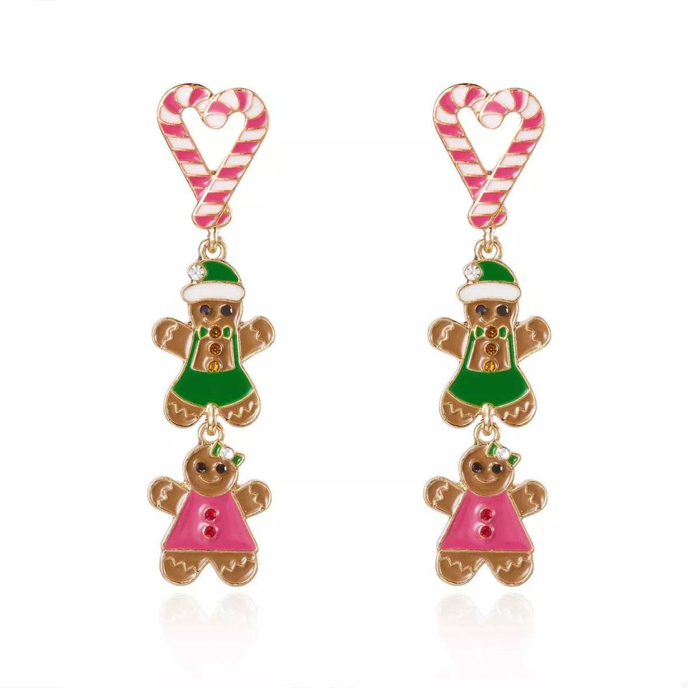 Christmas Gingerbread Drop Earrings - Trendsi - Flyclothing LLC
