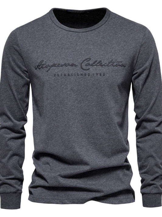 Men's Round Neck Letter Graphic T-Shirt - Trendsi - Flyclothing LLC