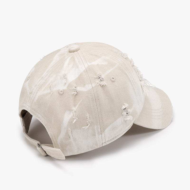 Distressed Adjustable Cotton Baseball Cap - Trendsi - Flyclothing LLC