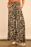 VERY J Printed Wide Leg Pants - Trendsi - Flyclothing LLC