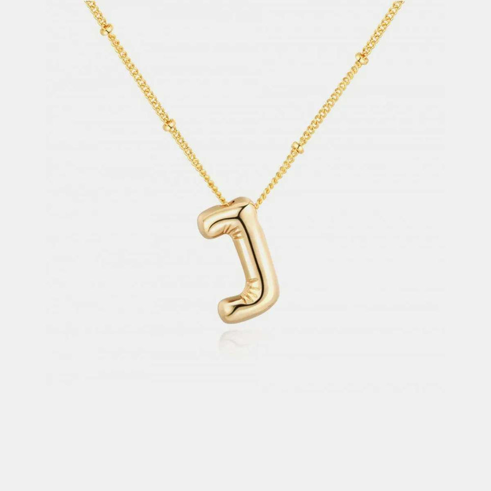 Gold-Plated Letter Pendant Necklace - Trendsi - Flyclothing LLC