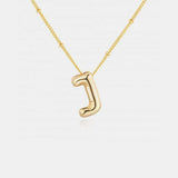 Gold-Plated Letter Pendant Necklace - Trendsi - Flyclothing LLC