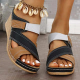 Open Toe Wedge Sandals - Trendsi - Flyclothing LLC