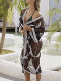 Crochet Trim Open Front Cover-Up - Trendsi - Flyclothing LLC