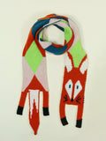 Knitted Fox Pattern Scarf - Trendsi - Flyclothing LLC