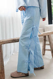 Side Tied Pants with Pockets - Trendsi - Flyclothing LLC
