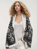 Open Front Long Sleeve Graphic Cardigan - Trendsi - Flyclothing LLC