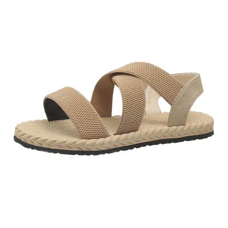 Open Toe Flats Sandals - Trendsi - Flyclothing LLC