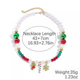 Christmas Acrylic Bead Charm Necklace - Trendsi - Flyclothing LLC