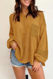 Exposed Seam Round Neck Long Sleeve Sweatshirt - Trendsi - Flyclothing LLC
