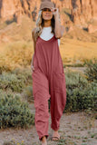 Double Take V-Neck Sleeveless Jumpsuit with Pocket - Trendsi - Flyclothing LLC
