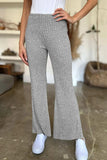 Ribbed High Waist Flare Pants - Trendsi - Flyclothing LLC