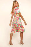 Haptics Tiered Floral Midi Dress with Pockets - Trendsi - Flyclothing LLC