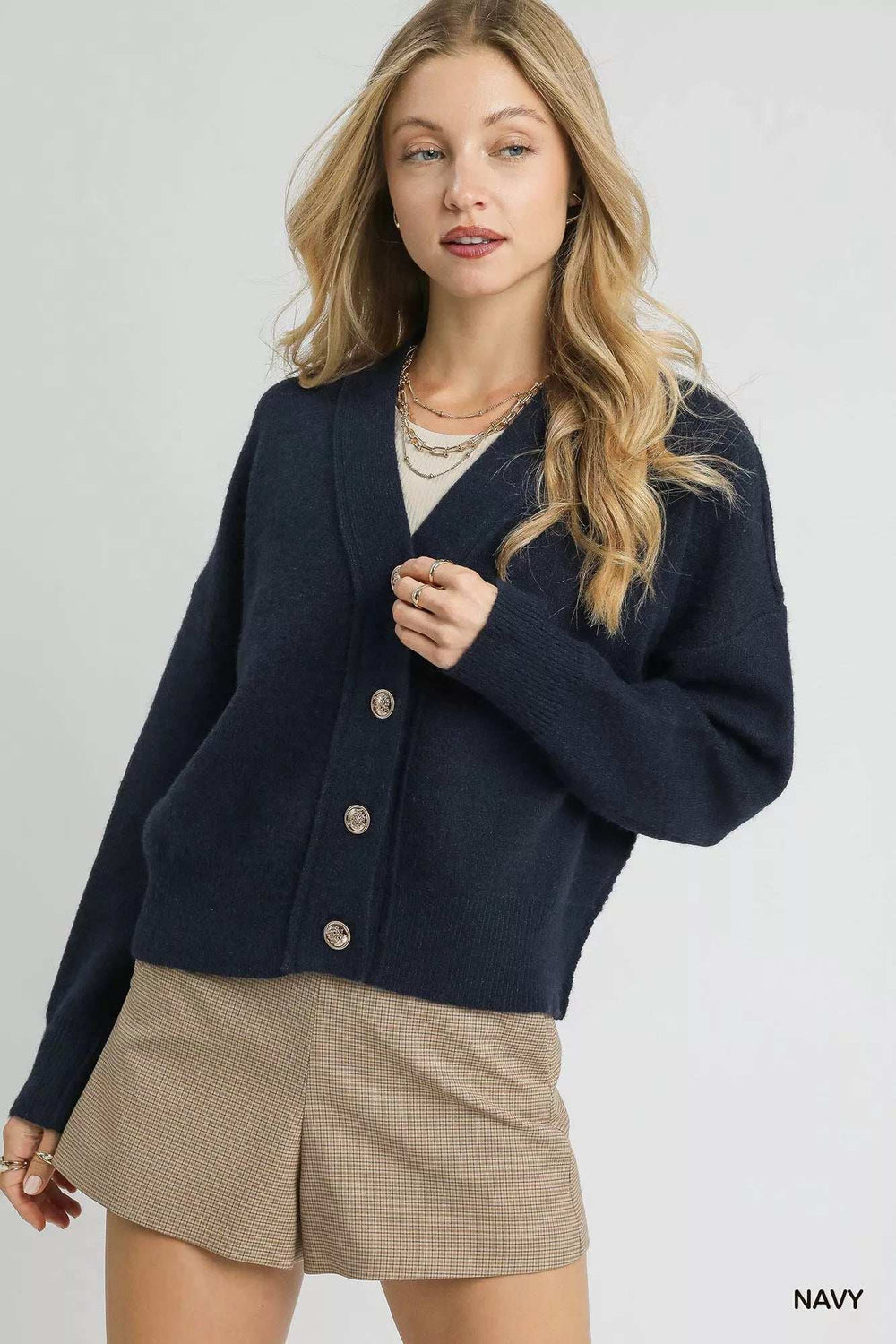 Umgee Button-Front Knit Cardigan - Trendsi - Flyclothing LLC