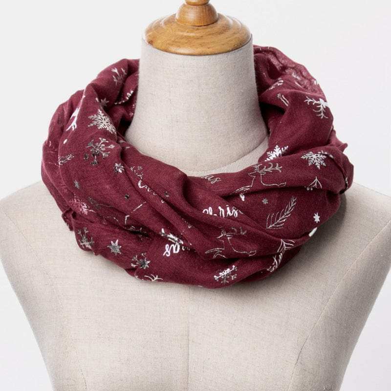 Christmas Element Polyester Scarf - Trendsi - Flyclothing LLC