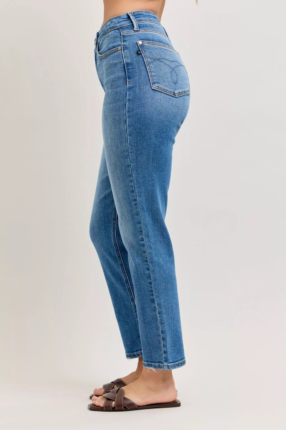 Judy Blue High-Waisted Straight-Leg Jeans - Trendsi - Flyclothing LLC