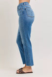Judy Blue High-Waisted Straight-Leg Jeans - Trendsi - Flyclothing LLC