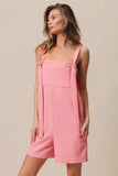 BiBi Texured Jacquard Romper with Side Pockets - Trendsi - Flyclothing LLC