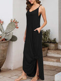 Slit Scoop Neck Sleeveless Dress - Trendsi - Flyclothing LLC