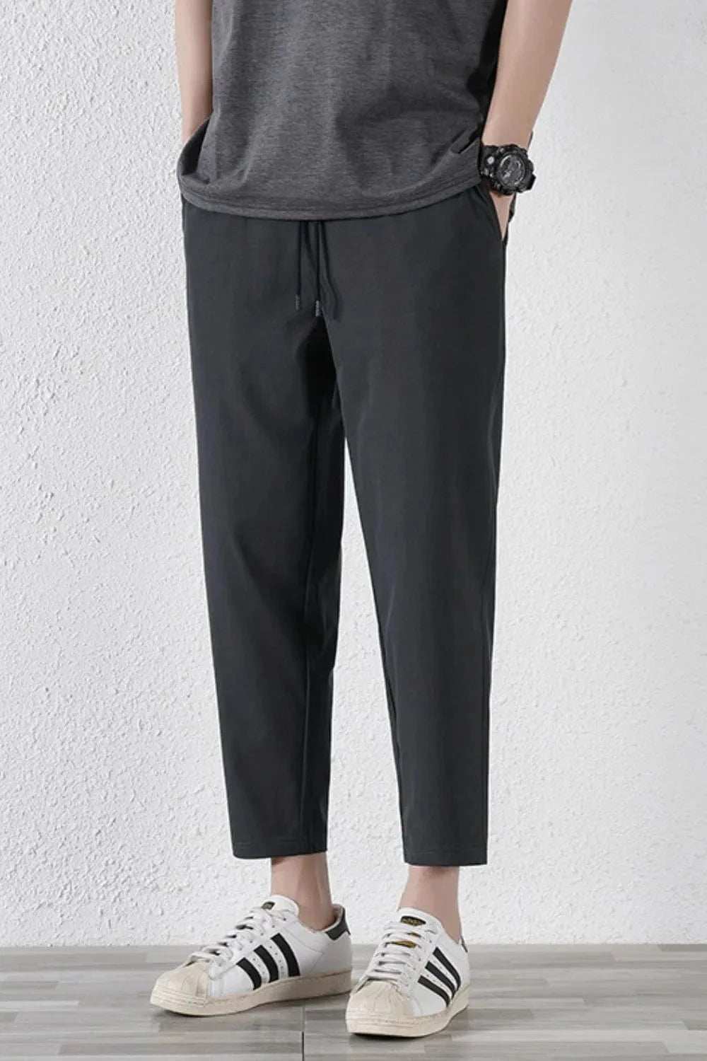 Men's Plus Size Drawstring Pants with Pockets - Trendsi - Flyclothing LLC