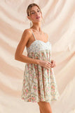 SO ME Mixed Floral Print Sleeveless Mini Dress - Trendsi - Flyclothing LLC