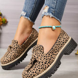 Leopard Print Chunky Loafers - Trendsi - Flyclothing LLC