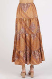Mittoshop Paisley Patchwork Print Satin Maxi Skirt - Trendsi - Flyclothing LLC
