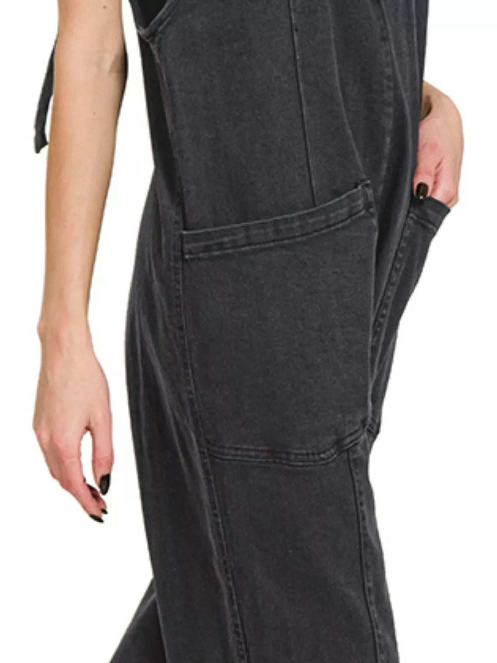 Zenana Casual Adjustable Strap Baggy Jumpsuit with Pocket - Trendsi - Flyclothing LLC