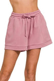 Zenana Textured Knit Jacquard Drawstring Shorts - Trendsi - Flyclothing LLC