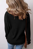 Pocketed Round Neck Long Sleeve Top - Trendsi - Flyclothing LLC
