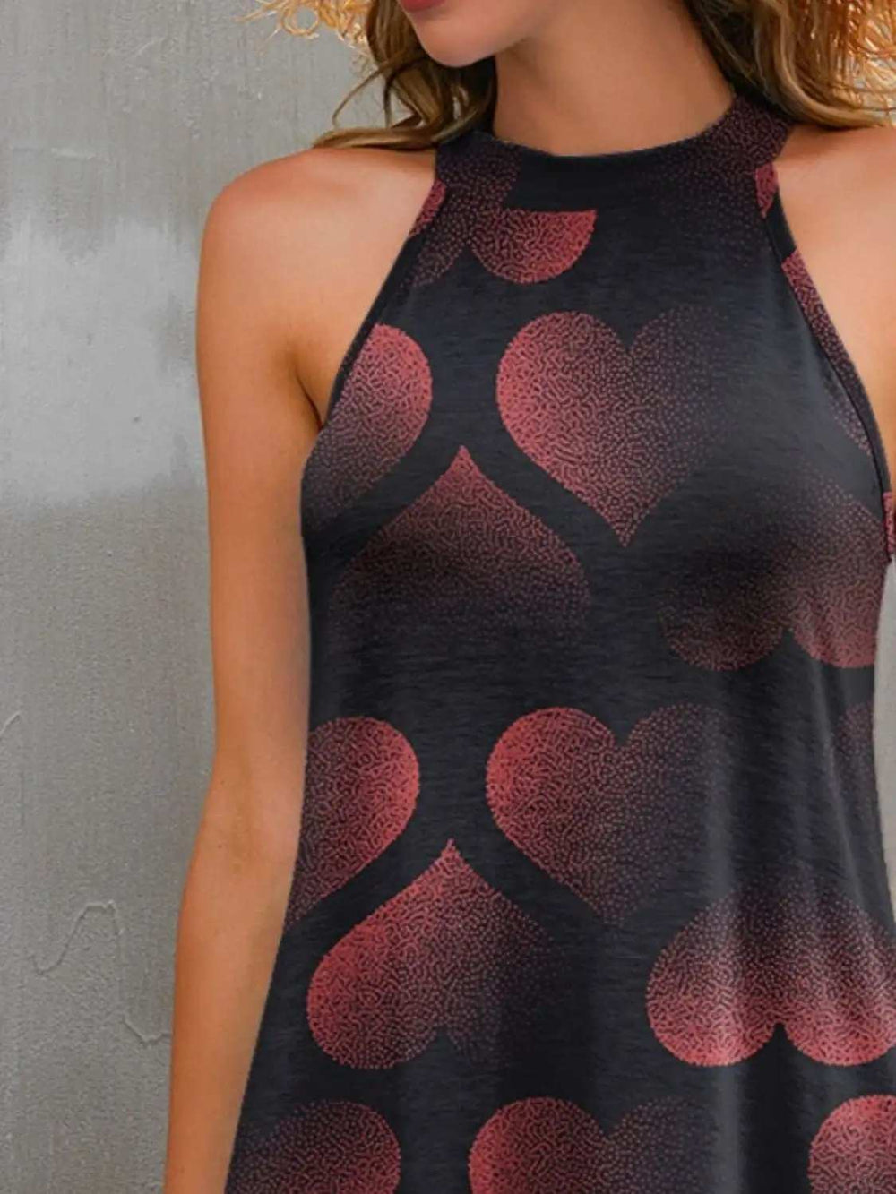 FAM-FAM Printed Grecian Neck Mini Dress - Trendsi - Flyclothing LLC