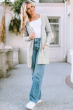 Pocketed Open Front Long Sleeve Cardigan - Trendsi - Flyclothing LLC