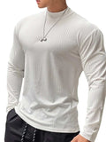 Men's Mock Neck Long Sleeve T-Shirt - Trendsi - Flyclothing LLC
