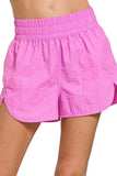 Zenana Windbreaker Smocked Waistband Running Shorts - Trendsi - Flyclothing LLC