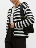 Striped Dropped Shoulder Long Sleeve Cardigan - Trendsi - Flyclothing LLC