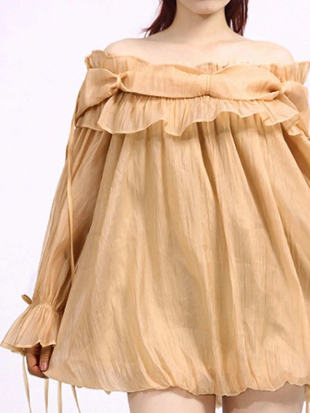 Ruffled Off-Shoulder Flounce Sleeve Blouse - Trendsi - Flyclothing LLC