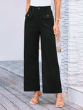 High Waist Wide Leg Pants - Trendsi - Flyclothing LLC