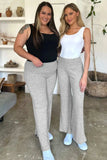 Ribbed High Waist Flare Pants - Trendsi - Flyclothing LLC