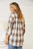 Mandy Plaid Dropped Shoulder Shirt - Trendsi - Flyclothing LLC