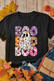 BOO Ghost Graphic Round Neck Short Sleeve T-Shirt - Trendsi - Flyclothing LLC