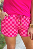 Drawstring Checkered Shorts with Pockets - Trendsi - Flyclothing LLC