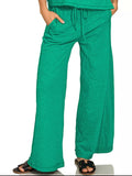 Zenana Cotton Slub Short Sleeve Tee and Pants Set - Trendsi - Flyclothing LLC