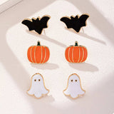 3-Pair Halloween Stud Earrings - Trendsi - Flyclothing LLC