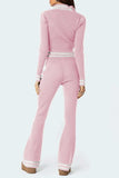 Zip Up Long Sleeve Top and Pants Set - Trendsi - Flyclothing LLC