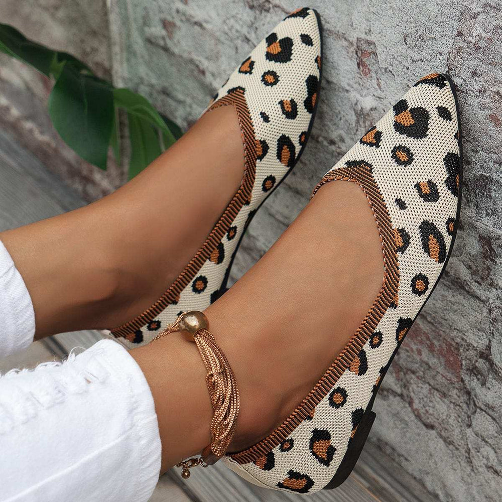 Point Toe Mesh Flat Slip-Ons - Trendsi - Flyclothing LLC