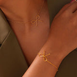 Titanium Steel Bow Bracelet - Trendsi - Flyclothing LLC