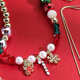 Christmas Acrylic Bead Charm Necklace - Trendsi - Flyclothing LLC