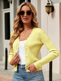 Button Up Long Sleeve Cardigan - Trendsi - Flyclothing LLC