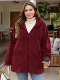 Plus Size Zip Up Long Sleeve Hooded Outerwear - Trendsi - Flyclothing LLC