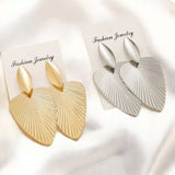 Alloy Textured Earrings - Trendsi - Flyclothing LLC